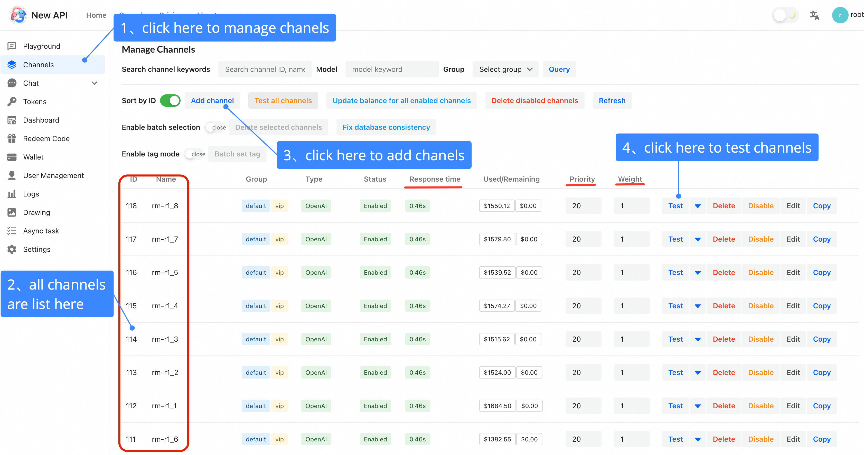 Managing Channels